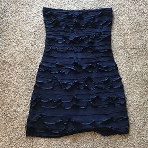 Strapless Mini Dress by BB Dakota in Navy Blue